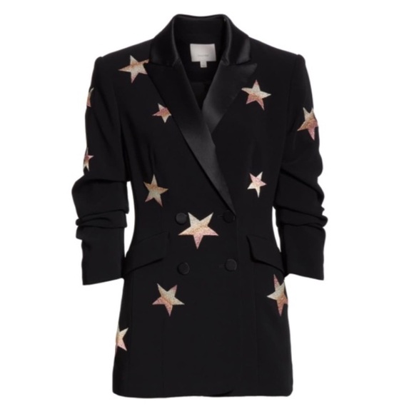 cinq a sept Jackets & Blazers - Cinq A Sept Lila Embroidered Star Black Blazer Jacket Size 2 New with tags